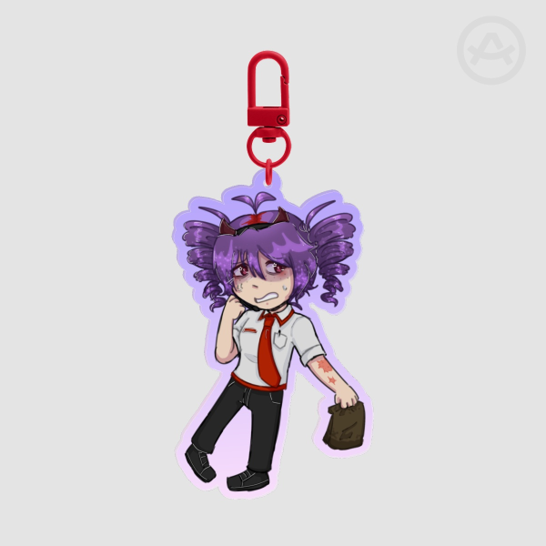 MonochroMenace - MINIMUM RAGE Kasane Teto Keychain