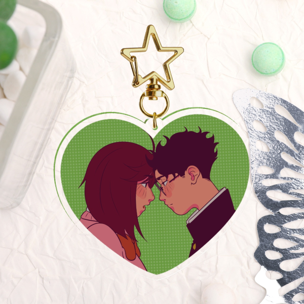 Momo and Okarun Keychain