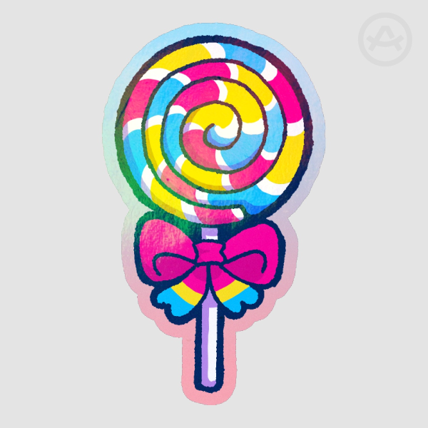 LGBTQ+ Pride Lollipop Pansexual Die Cut Stickers