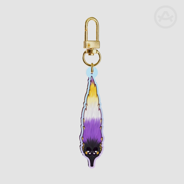 Nonbinary Pride - Stringless Worm (Rainbow Acrylic)