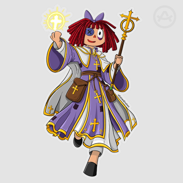 Cleric Ragtha TADC Clear Sticker