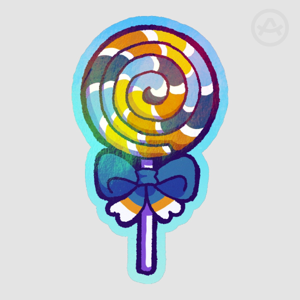 LGBTQ+ Pride Lollipop AroAce Die Cut Stickers