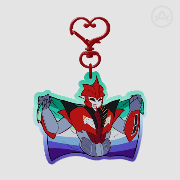 Knockout gay flag Keychains