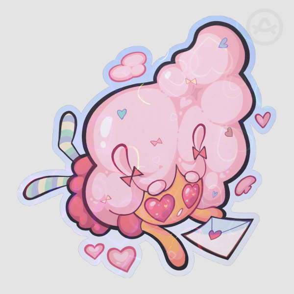 Cotton Candy Cookie Die Cut Sticker
