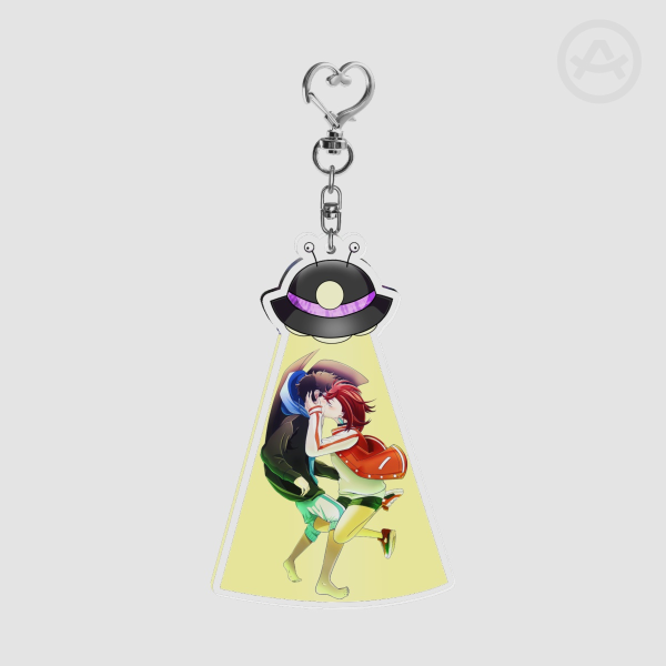 UFO Kiss Clear Keychain