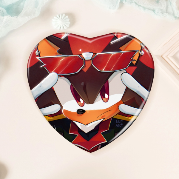 Idol Shadow - Heart Shape Holographic Badges