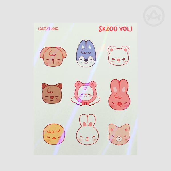 Stray Kids Skzoo Coated Paper Stickers Sheet