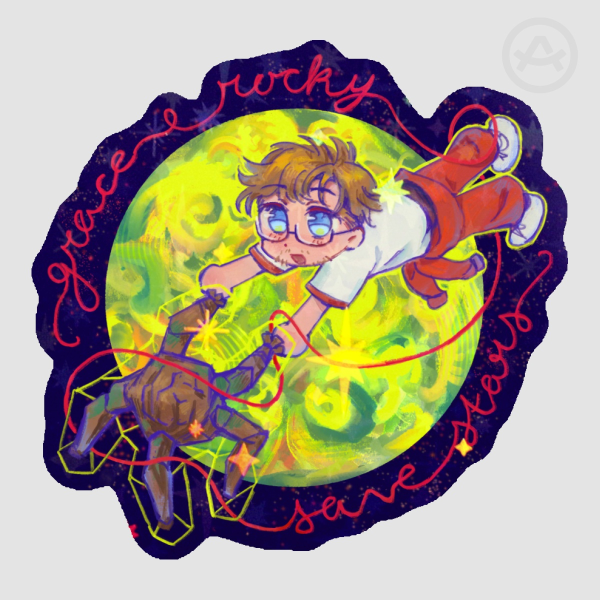Grace Rocky Save Stars Holo Sticker