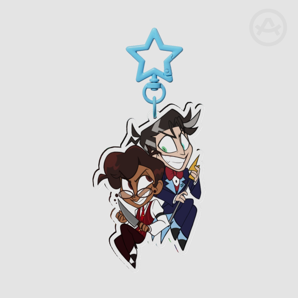 Hazbin Hotel Murdermedia Acrylic Keychain