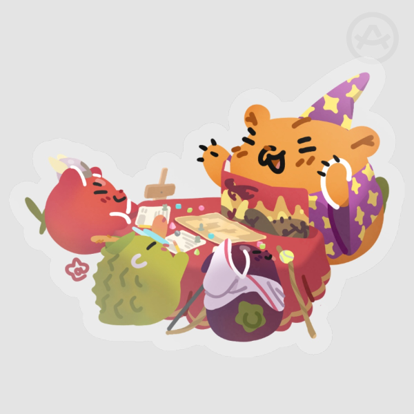 Board game night - Catsup on Top (Clear Die Cut Sticker)