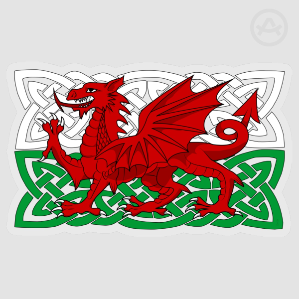 Y Ddraig goch Clear PET Vinyl Die Cut Stickers