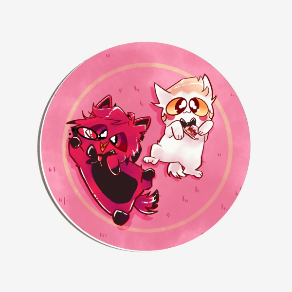 Floofy Belly Radioapple Cats Coaster