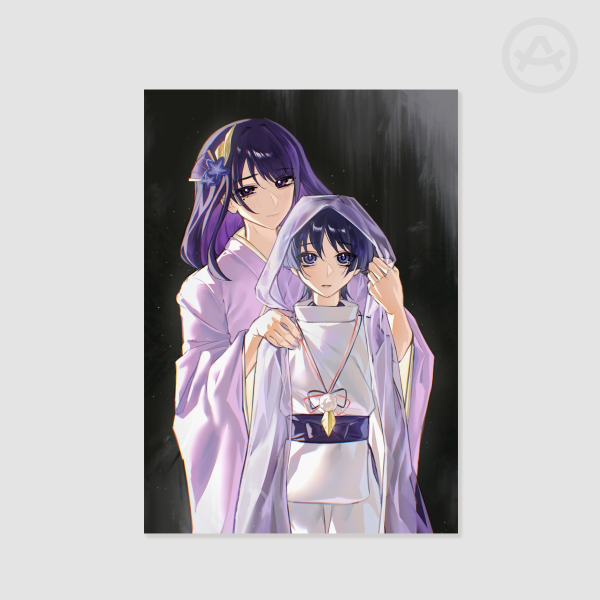 A5 Raiden and Kabukimono Art Print