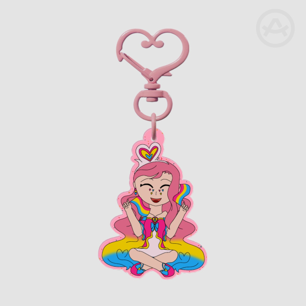 Pan Iris Colored Acrylic Keychains