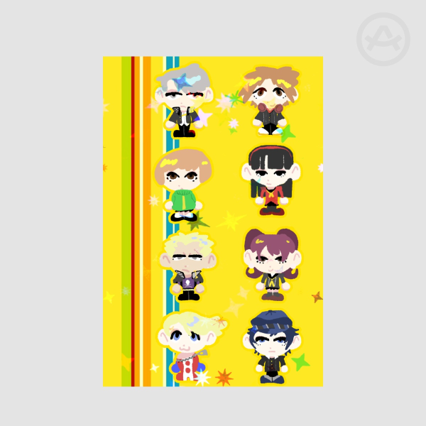 Persona 4 Investigation Team Sticker Sheet