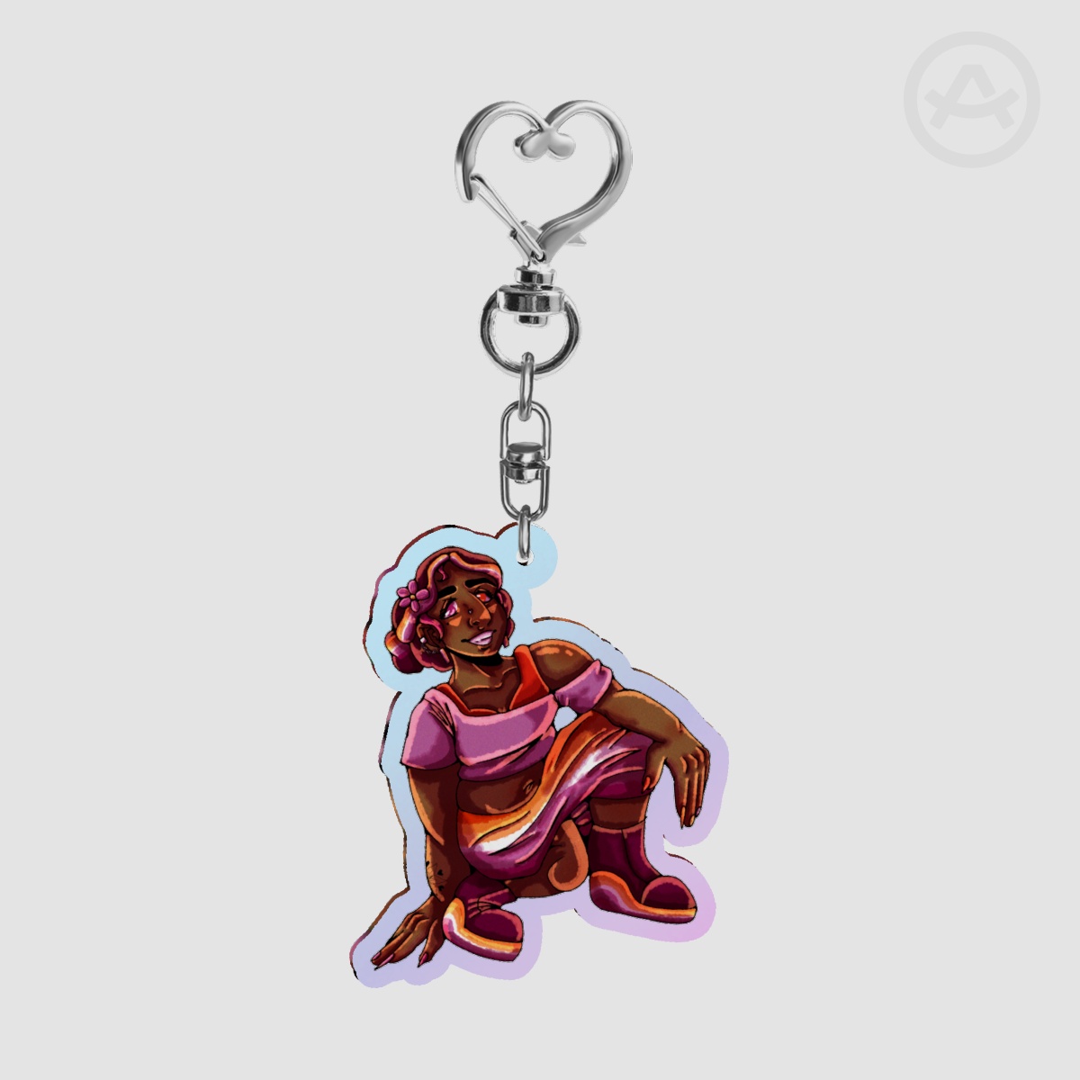 Lesbian Acrylic Keychain [OC]