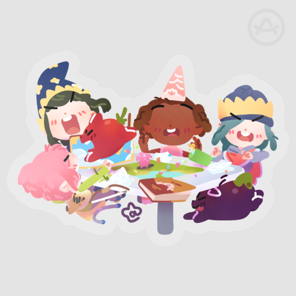 Girls Game Night - Catsup on Top (Clear Die Cut Sticker)