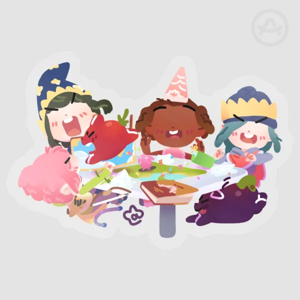 Girls Game Night - Catsup on Top (Clear Die Cut Sticker)
