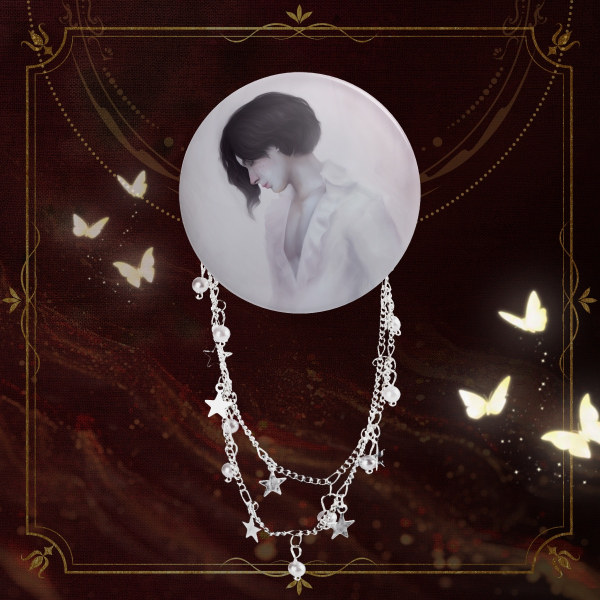 Ivory - Soft Touch Badge With Chains