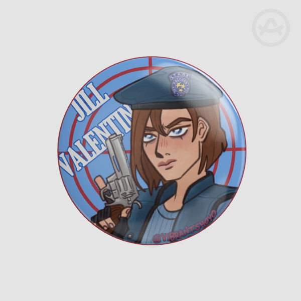 Jill Valentine (RE1 Ver.) Glossy Button Pin