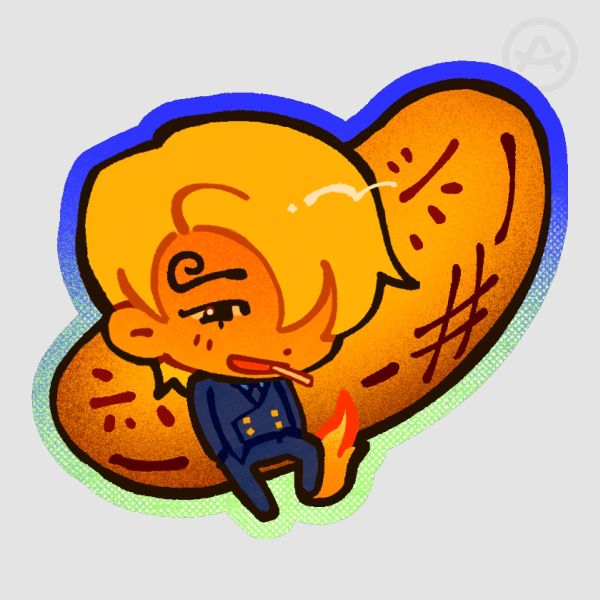 Banana Cue Sanji Die Cut Stickers