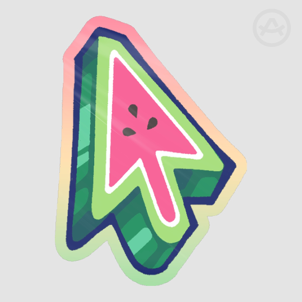 Juicy Melon Cursor Die Cut Sticker