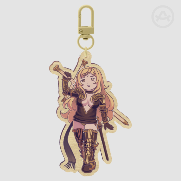 Five Wooden Keychain