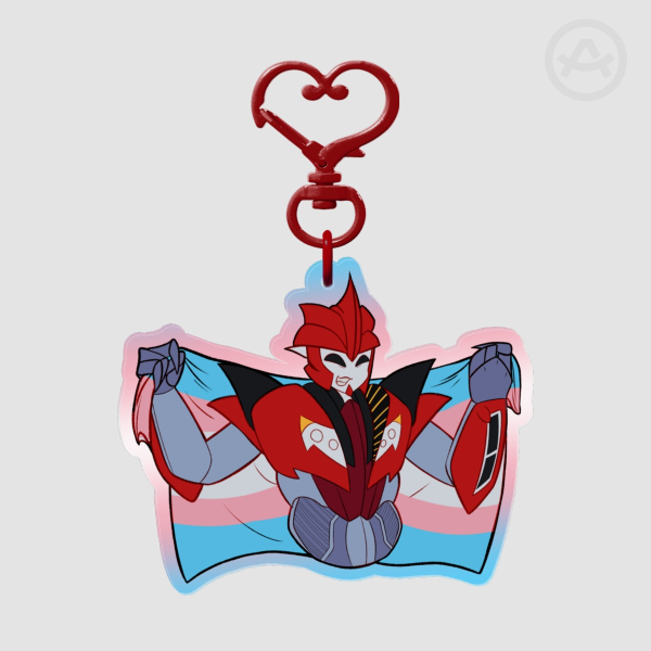 Knockout trans flag Acrylic Keychains