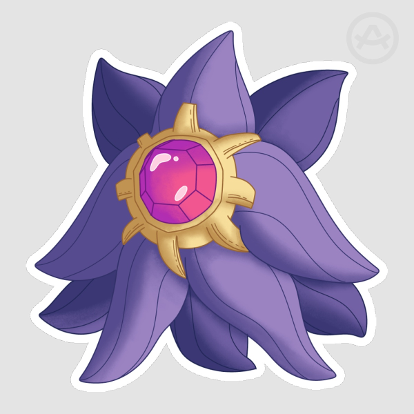 Starmie Matte Sticker