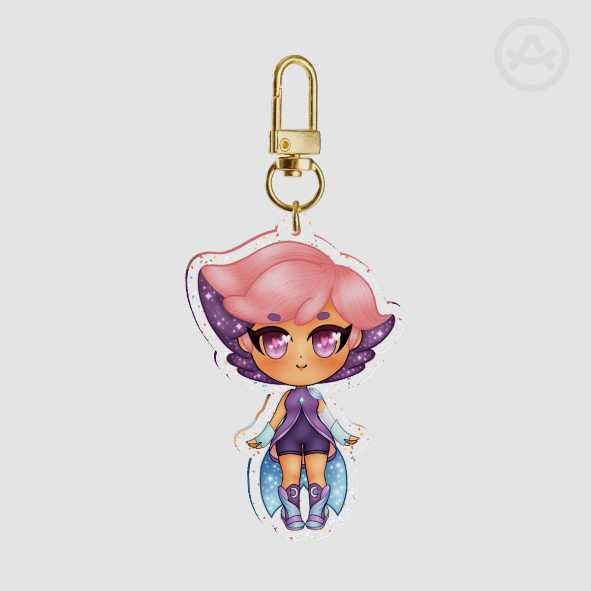 Chibi She-Ra - Princess Glimmer Glitter Keychain