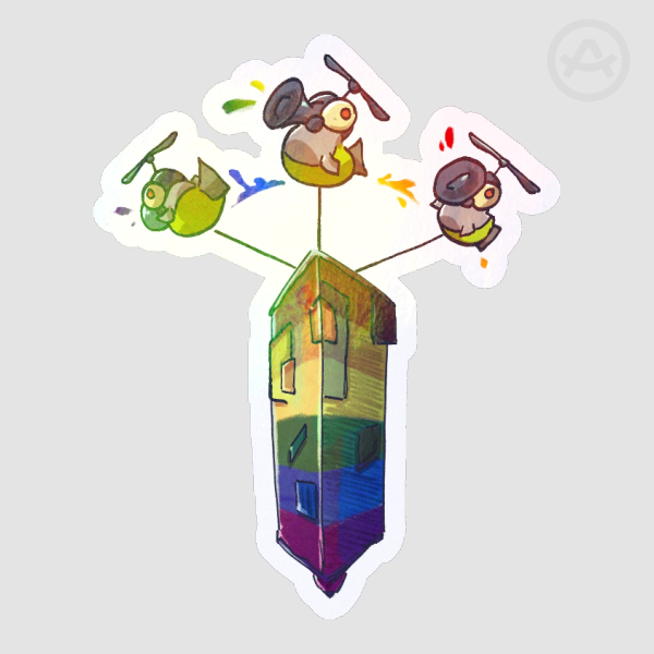 Fish Stick Pride Sticker