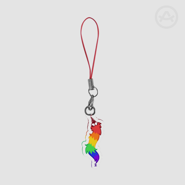 Pride Worm On A String Acrylic Keycharm