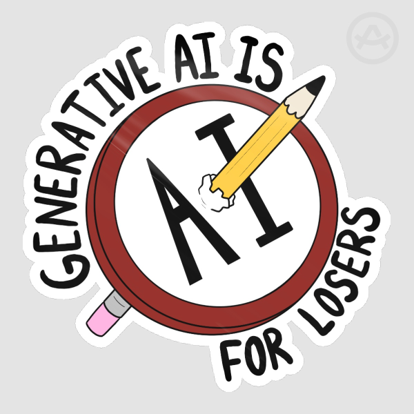 GenAi Is For Losers Die Cut Stickers
