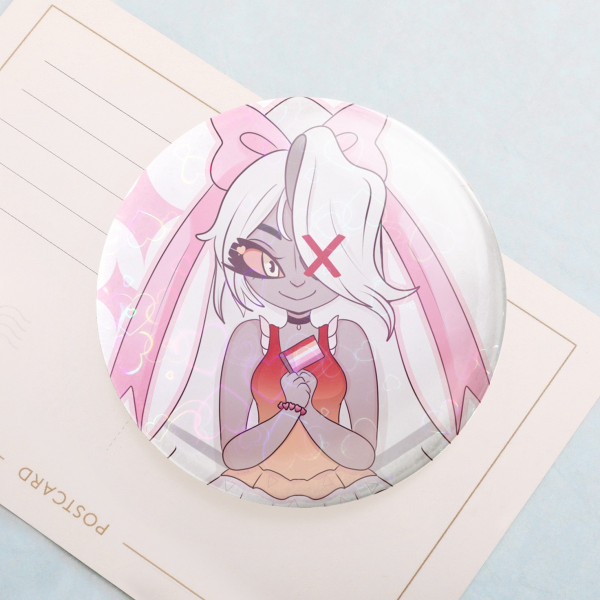 Vaggi lesbian pride badge | hazbin hotel