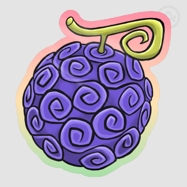 Gum Gum Fruit | Colored Edge Die Cut Stickers
