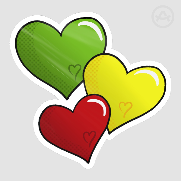 Life Hearts Sticker