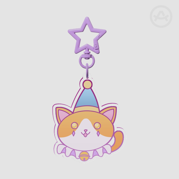 Circus Cat Keychain