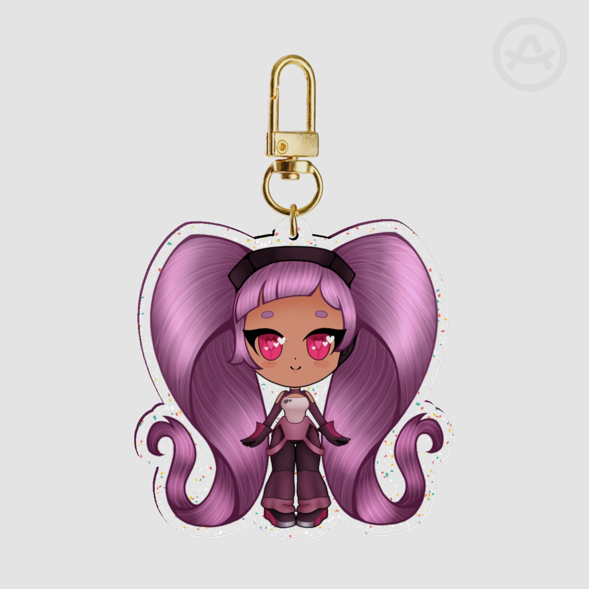 Chibi She-Ra - Entrapta Glitter Keychain