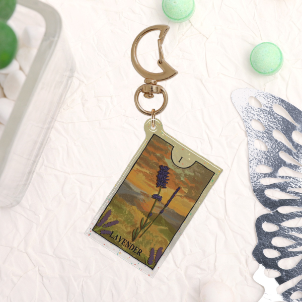 Lavender Pride Tarot - Epoxy Acrylic Keychain