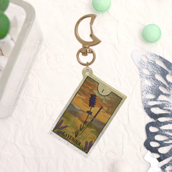 Lavender Pride Tarot - Epoxy Acrylic Keychain