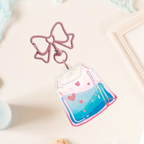 LGBTea Bag - Trans Ripple Acrylic Keychains