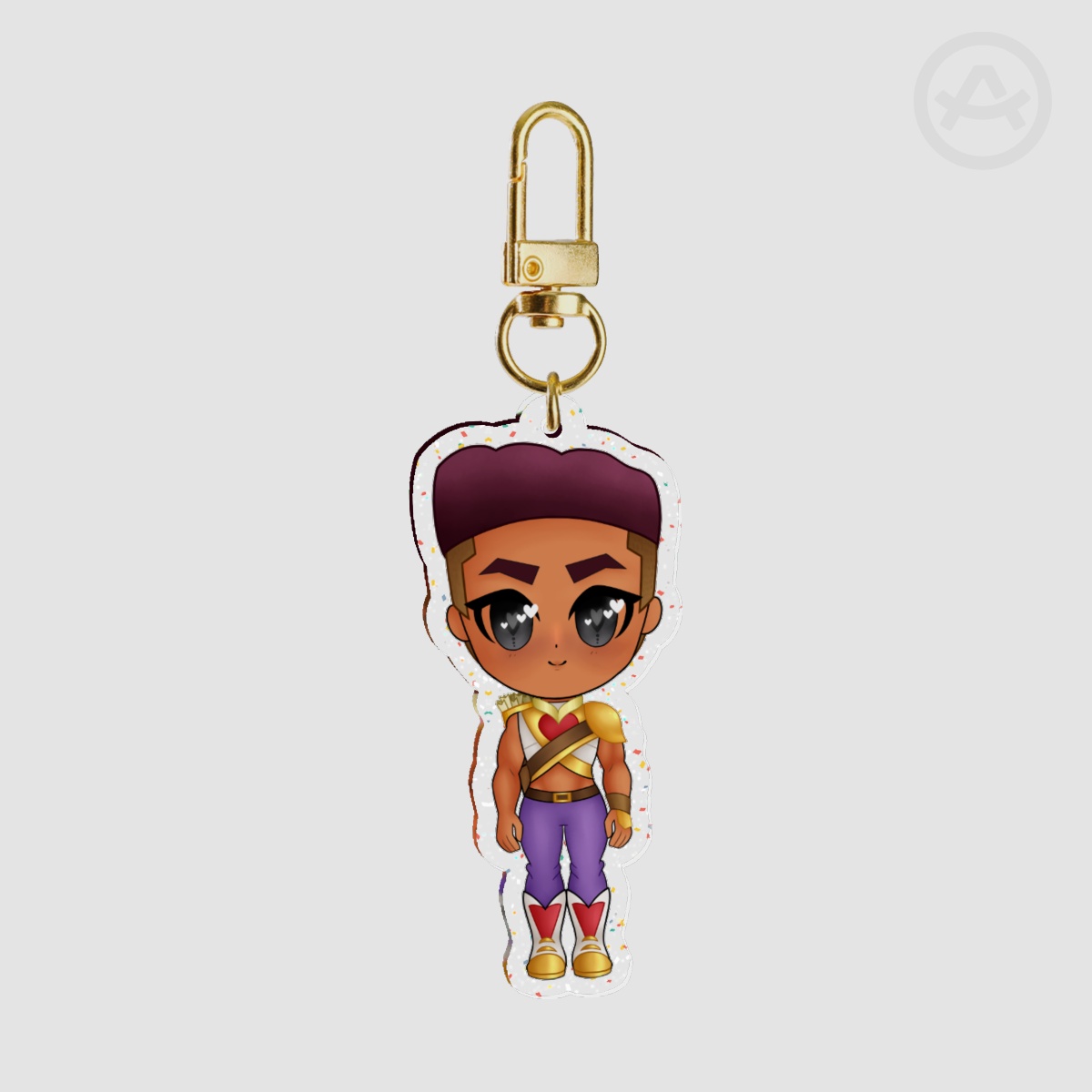 Chibi She-Ra - Bow Glitter Keychain