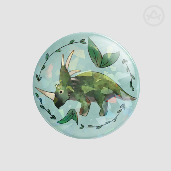 Styracosaurus Button Pin Badge