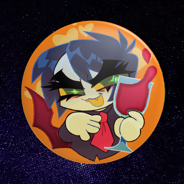 vampire gee red foil pin
