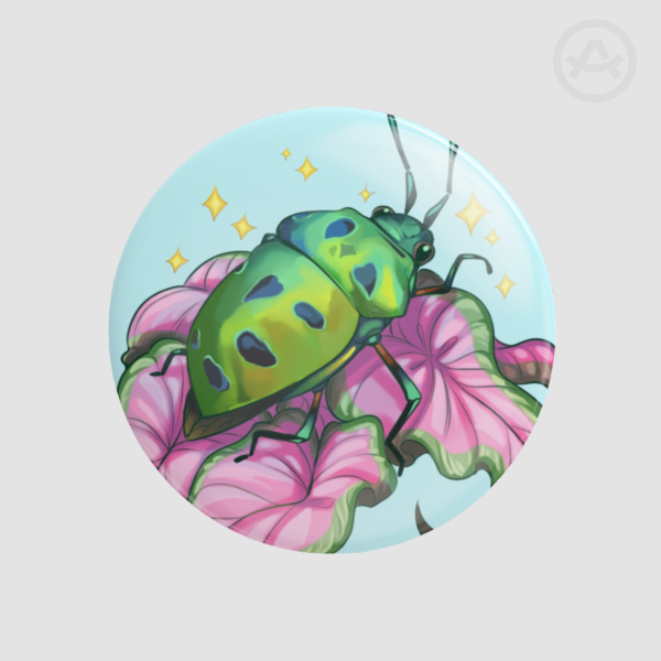 Shiny Beetle Button