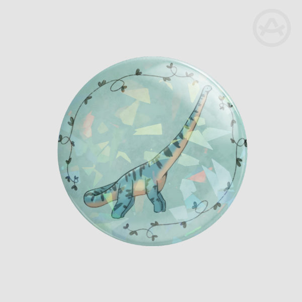 Brachiosaurus Button Pin Badge