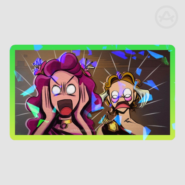 Circe and Hermes Colored Edge Die Cut Stickers