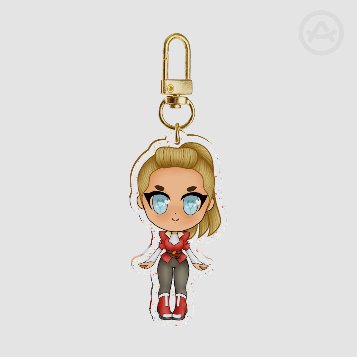 Chibi She-Ra - Adora Glitter Keychain