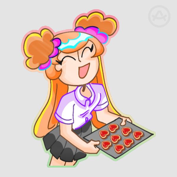 Nene Mace // Colored Edge Die Cut Stickers