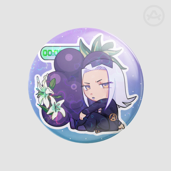 Leone Abbacchio Blackberry JJBA Round Badges (Button Pins) (58mm)